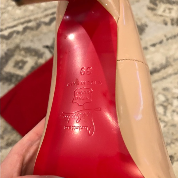 Christian Louboutin “Decollete” 85mm Patent Leather Red Sole Pumps size euro 39 - Picture 9 of 15